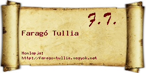 Faragó Tullia névjegykártya